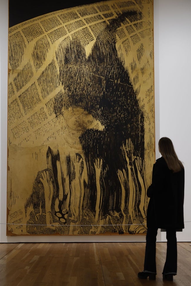 Obra de gran formato de Polke en la exposición del Prado.