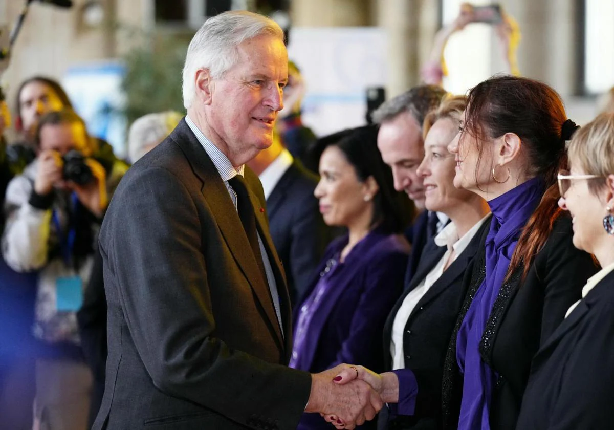 El primer ministro francés, Michel Barnier, en un acto en París.