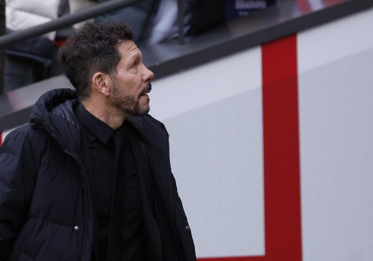 El entrenador argentino del Atlético de Madrid Diego Simeone