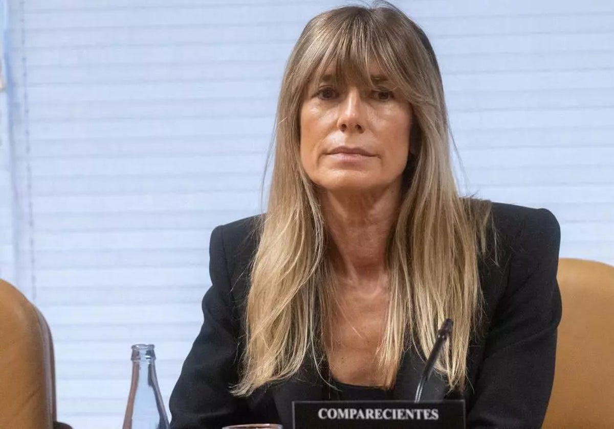 Begoña Gómez durante su comparecencia en la Asamblea de Madrid