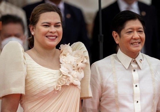 El presidente Ferdinand Marcos Jr. y la vicepresidenta Sara Duterte, tras ganar las elecciones de 2022.