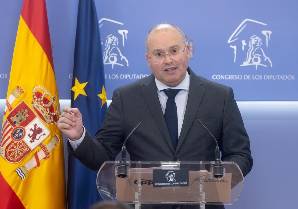 Miguel Tellado, portavoz parlamentario del PP, en el Congreso