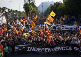 Manifestación de ANC con motivo de la Diada.