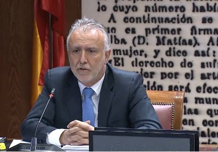 Ángel Víctor Torres en la comisión de investigación del Senado este jueves