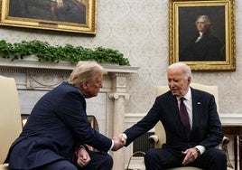 Trump y Biden, durante su encuentro posterior a las elecciones.