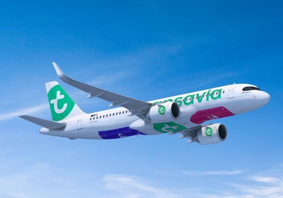 Un avión de Transavia.