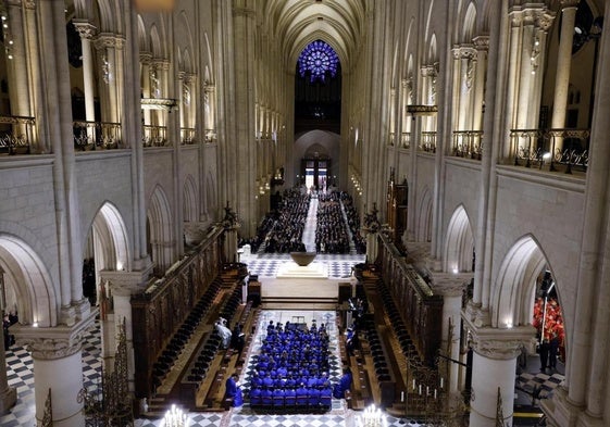 Ceremonia de reapertura de Notre Dame.