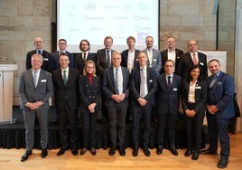 Representantes de Moeve, DH2, Thyssenkrupp, Elyse Energy, HDF, Hynamics, QAIR, SEFE, SHS-Stahl-Holding-Saar y Copenhagen Infrastructure Partners, Enagas, GRTgaz, OGE, REN y Teréga.