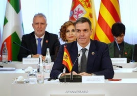 El presidente del Gobierno, Pedro Sánchez, durante la XXVII Conferencia de Presidentes