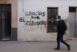 Mensaje de apoyo en Paiporta (Valencia)