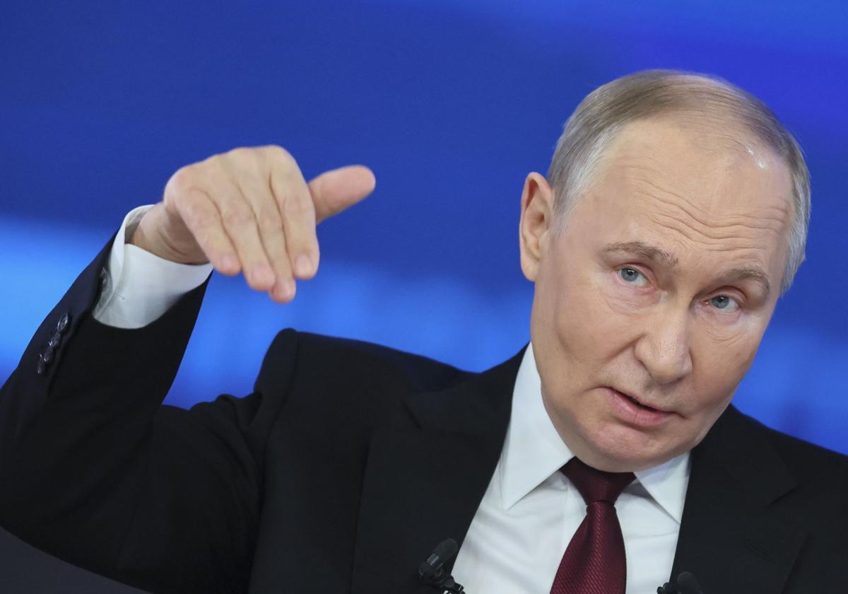 Vladímir Putin, durante la rueda de prensa el 19 de este jueves.