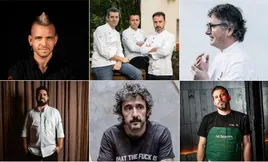 Imágenes de los cocineros de la próxima cumbre gastronómica.