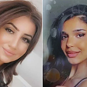 La 'influencer' alemana, a la izquierda, y la víctima, a la que encontró en redes sociales.