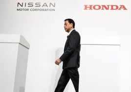 Makoto Uchida, CEO de Nissan durante la rueda de prensa para informar de la fusión de ambas marcas.