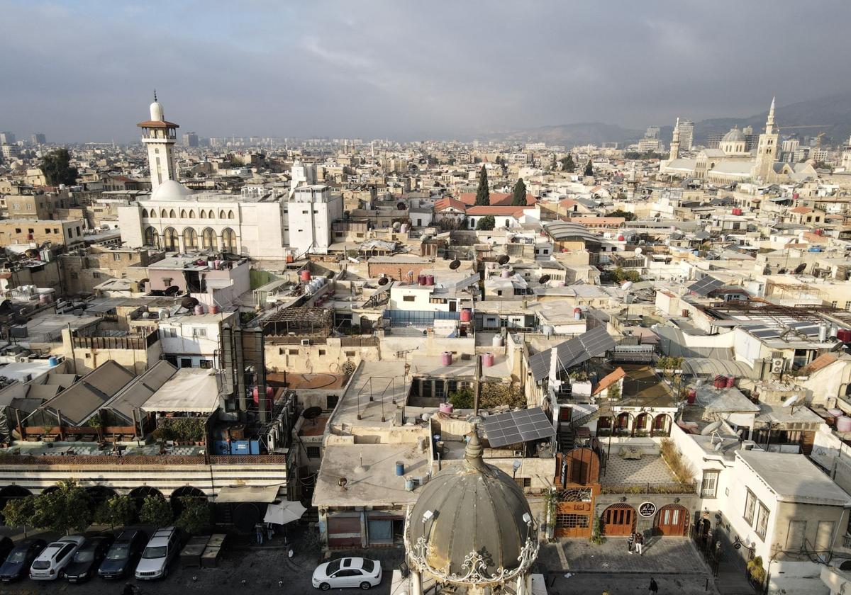 Vista aérea de Damasco.