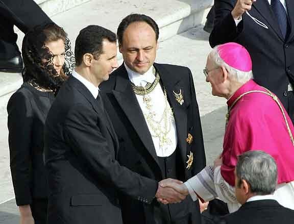 El matrimonio, en el funeral de Juan Pablo II.