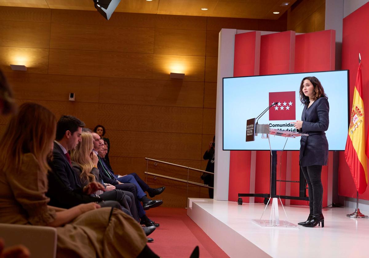 La presidenta de la Comunidad de Madrid, Isabel Díaz Ayuso.