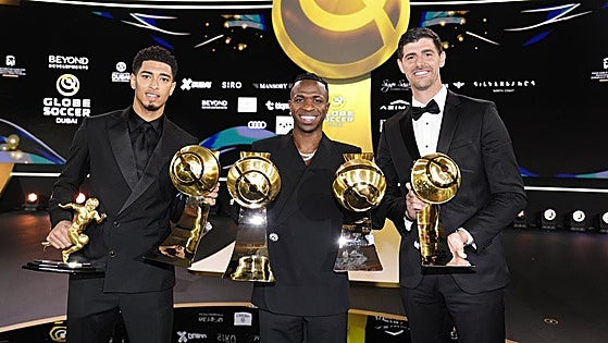 Vinicius y el Real Madrid, grandes protagonistas en los Globe Soccer Awards