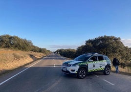 La Guardia Civil mantiene cortada la carretera.