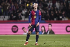 Dani Olmo, en un partido reciente del Barça.