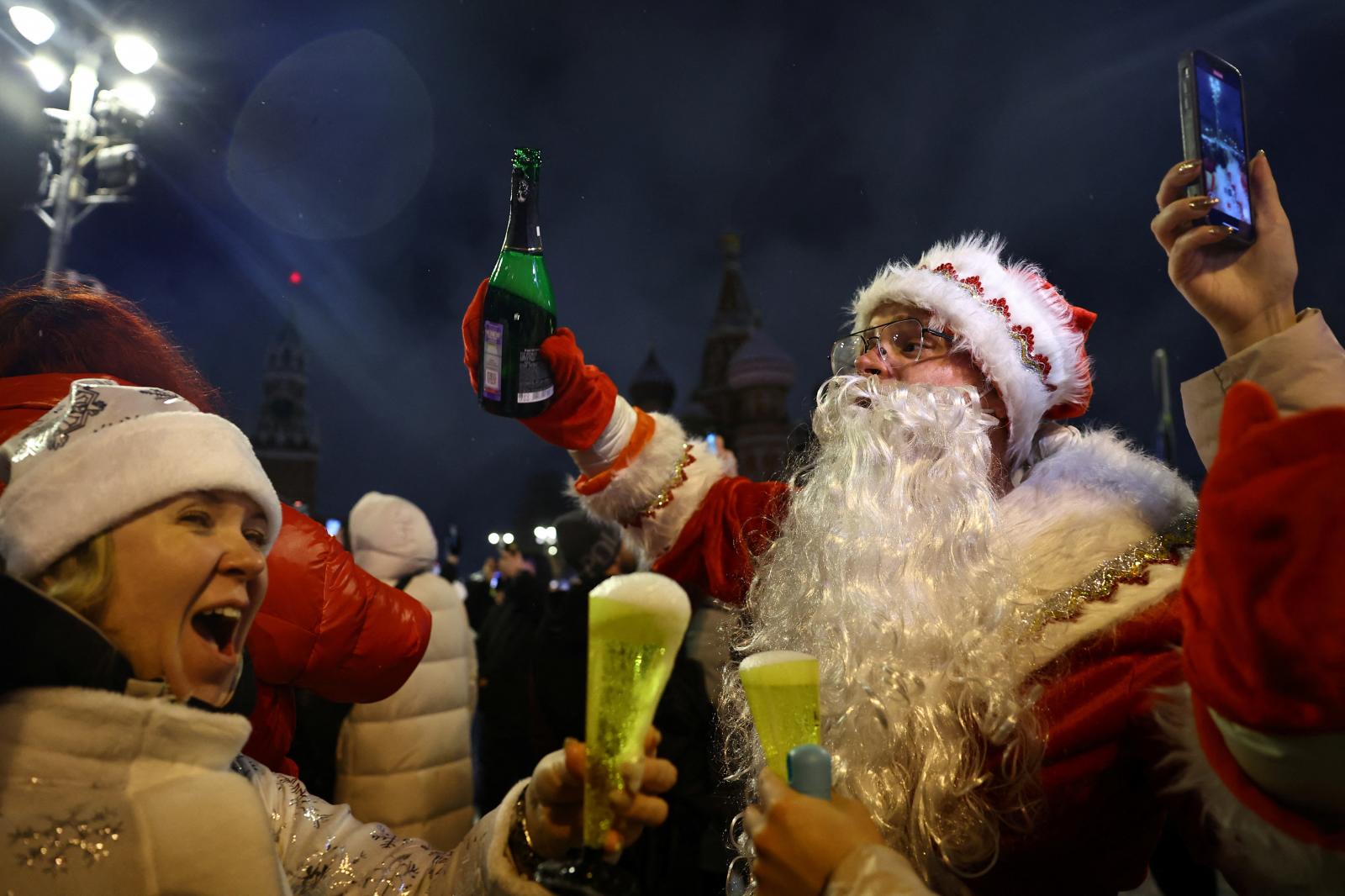 Celebración del año nuevo en Moscú