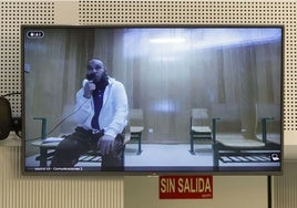 Abdelkrim Moukhlis durante el juicio celebrado en la Audiencia Nacional.