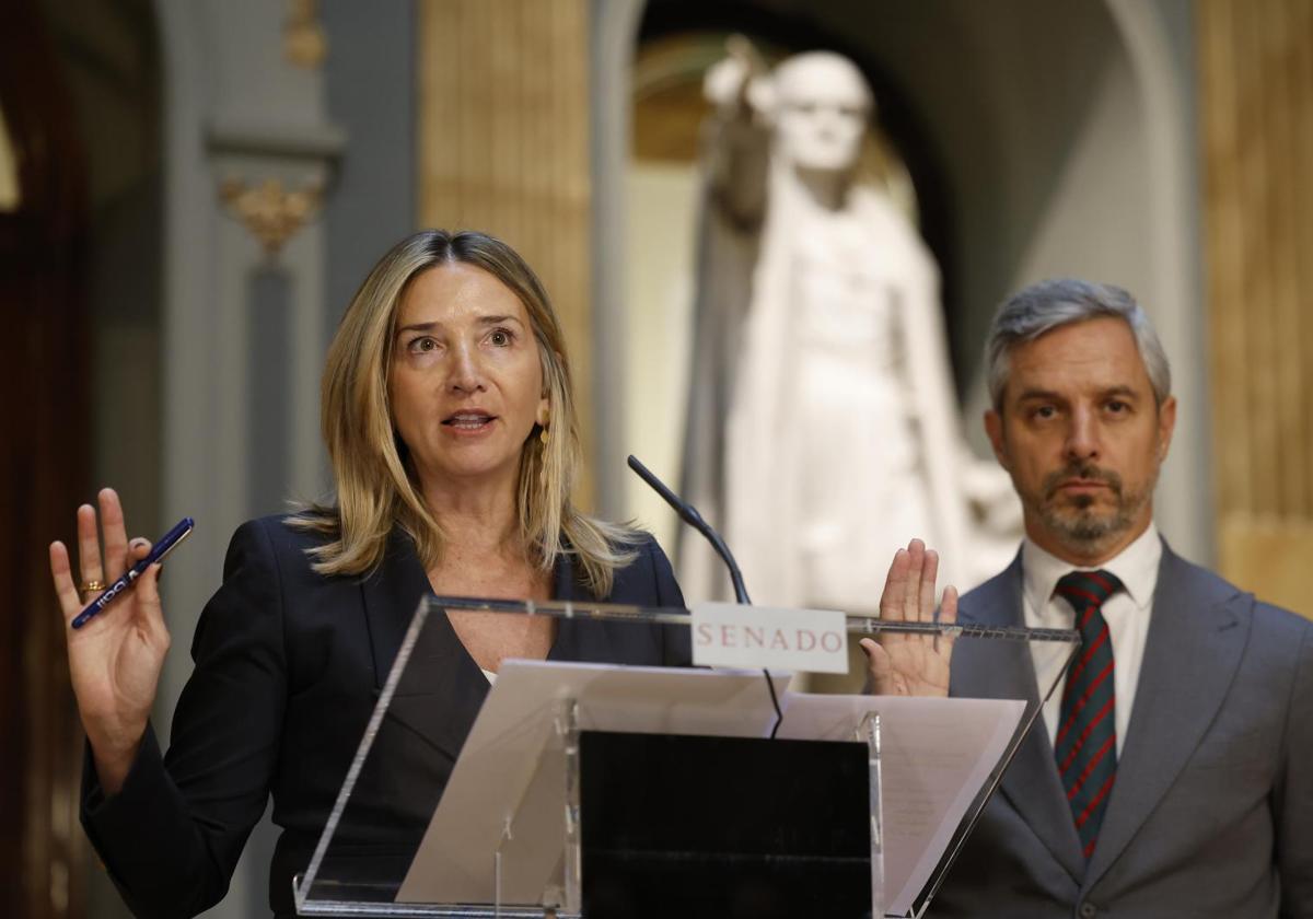 Alicia García, portavoz del PP en el Senado, y Juan Bravo, vicesecretario de Economía del partido