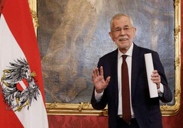 Alexander van der Bellen, presidente de Austria, se dirigió este domingo a la nación.