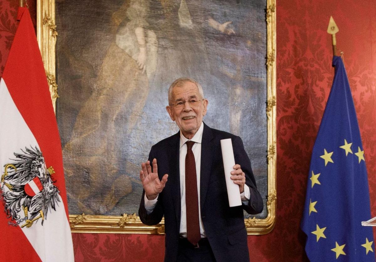 Alexander van der Bellen, presidente de Austria, se dirigió este domingo a la nación.