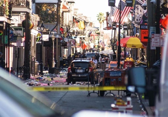 Las calles de Nueva Orleans, el día después del ataque terrorista cometido en este inicio de año.