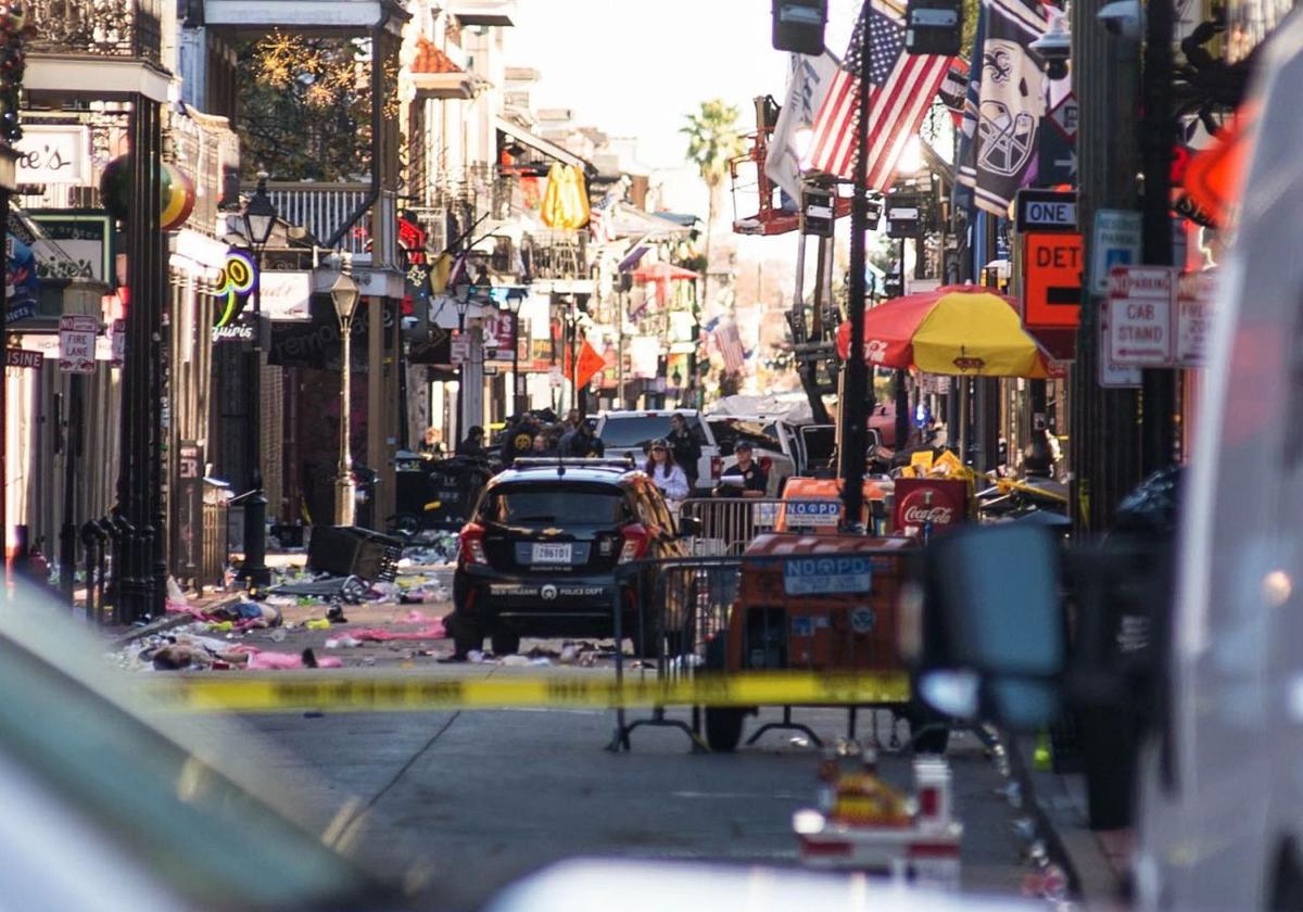 Las calles de Nueva Orleans, el día después del ataque terrorista cometido en este inicio de año.