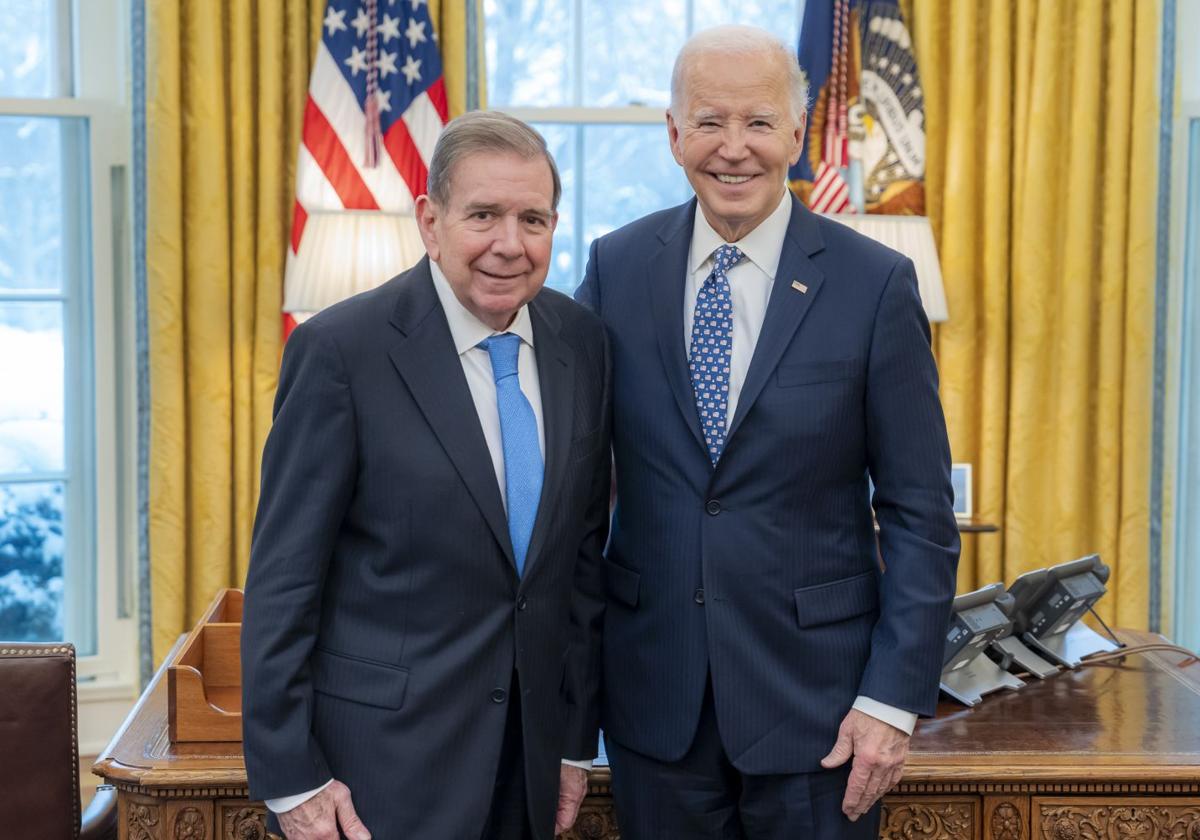 Edmundo González en el Despacho Oval con Joe Biden.