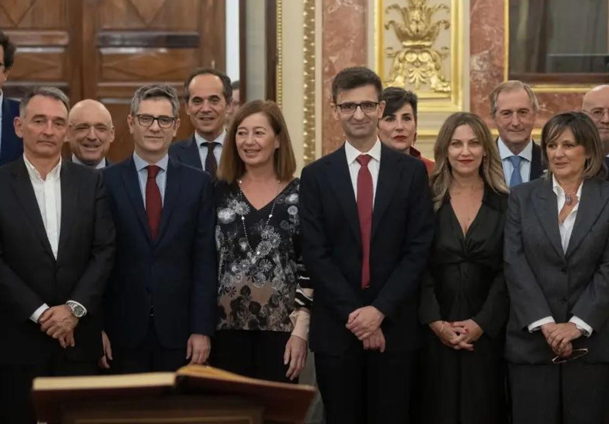 Los miembros del nuevo consejo de RTVE, en su toma de posesión en el Congreso.