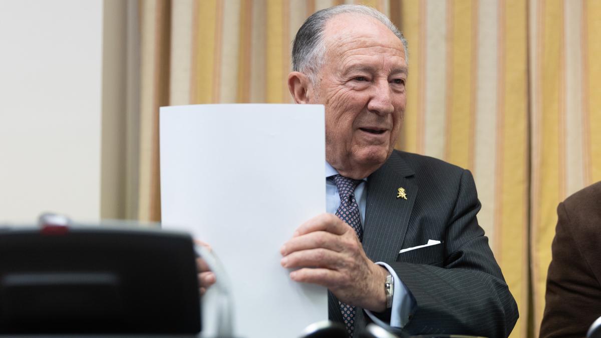 Félix Sanz en su comparecencia en el Congreso de los Diputados.