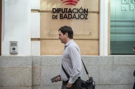 David Sánchez en la Diputación de Badajoz.