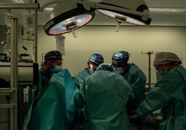 Un trasplante de corazón en un hospital de Madrid.