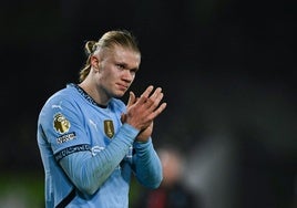 Erling Haaland, en un partido con el Manchester City