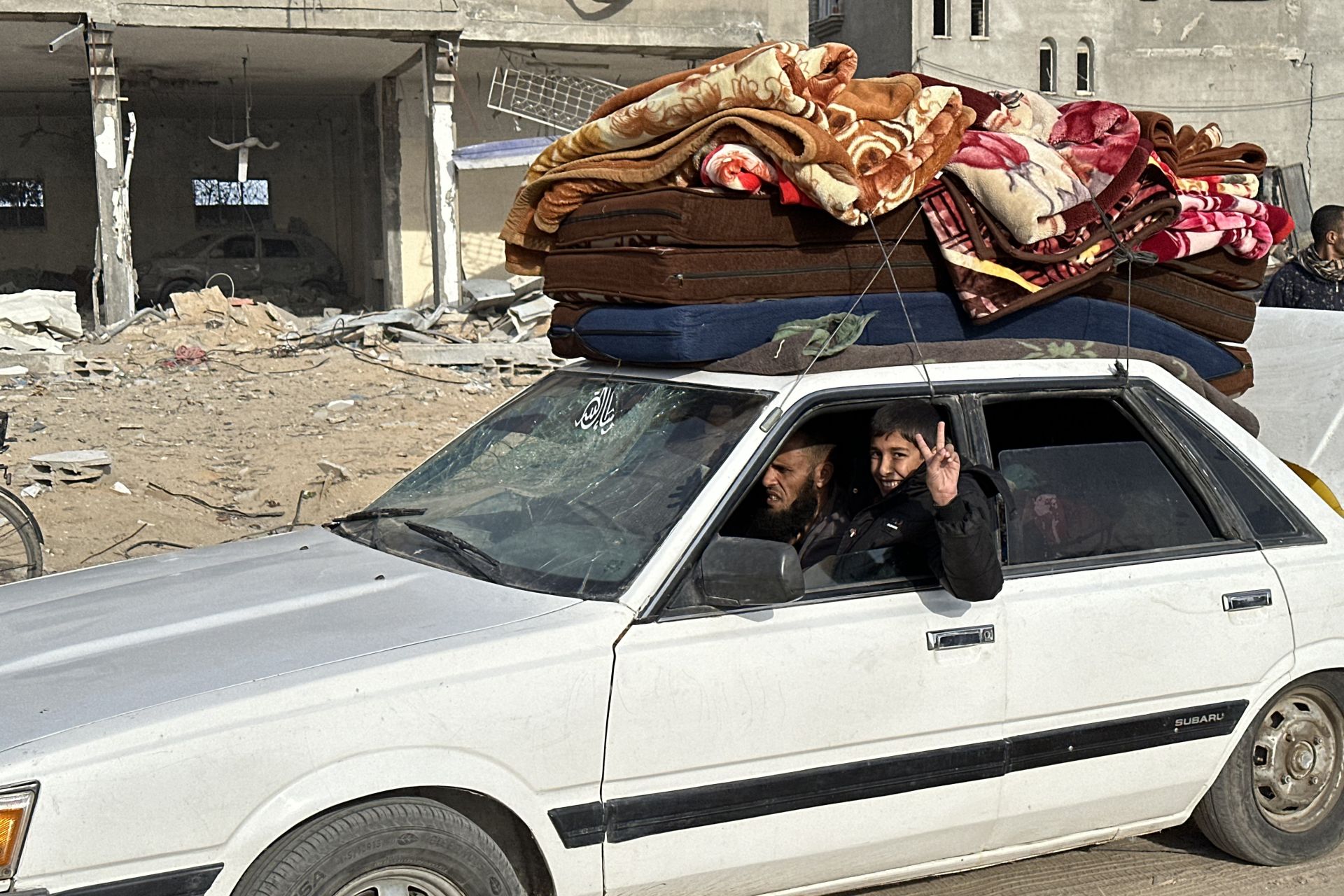 El primer día de tregua en Gaza, en imágenes