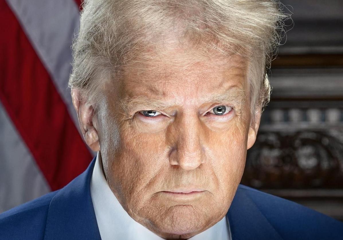 Retrato oficial de Donald Trump para su segunda toma de posesión.