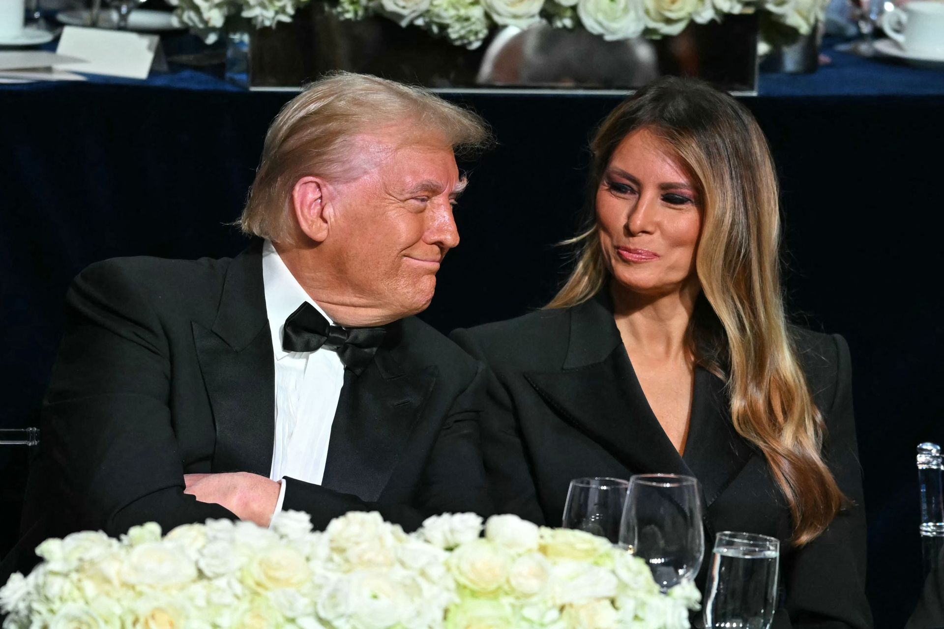 El matrimonio Trump de gala durante una cena, en una imagen de archivo.