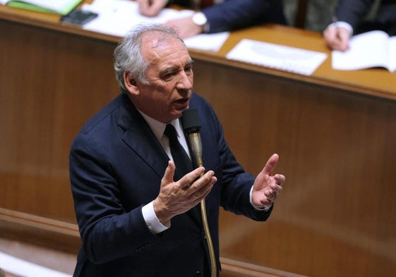 El primer ministro francés, François Bayrou, este martes en la Asamblea Nacional.