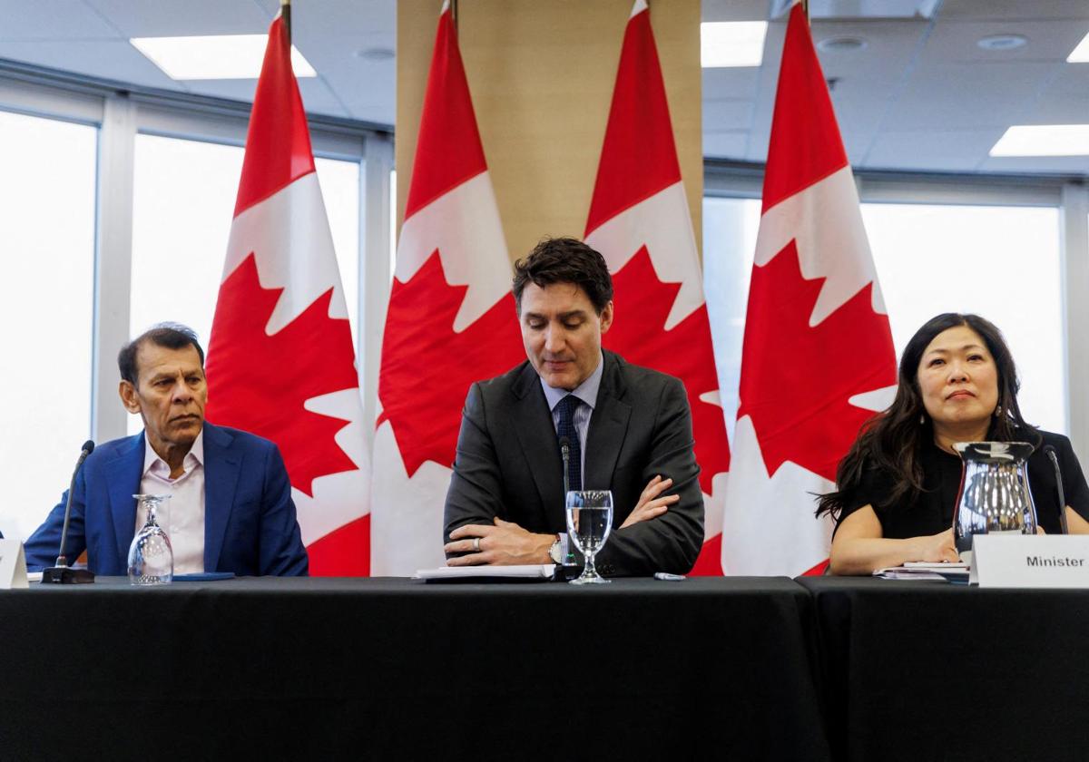 Justin Trudeau anunció en Toronto una respuesta «contundente» a los aranceles de Estados Unidos.