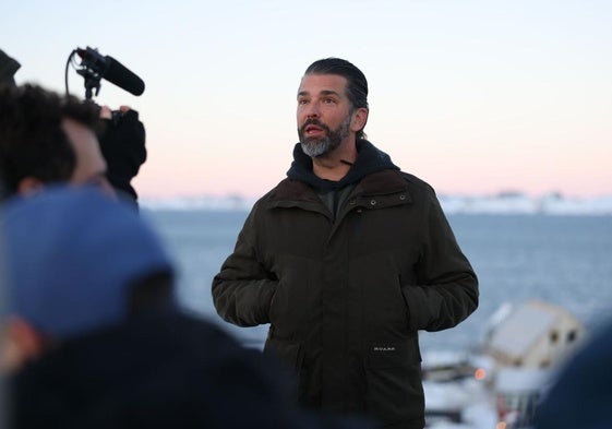 Donald Trump Jr. durante una visita a Groenlandia.