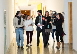 Juan García-Gallardo, exlíder de Vox en Castilla y León, al anunciar su marcha del partido, el lunes