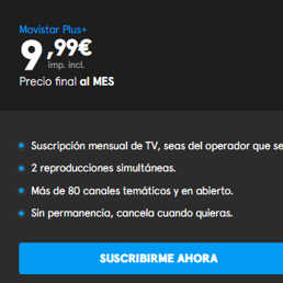 Suscríbete ya a Movistar Plus +