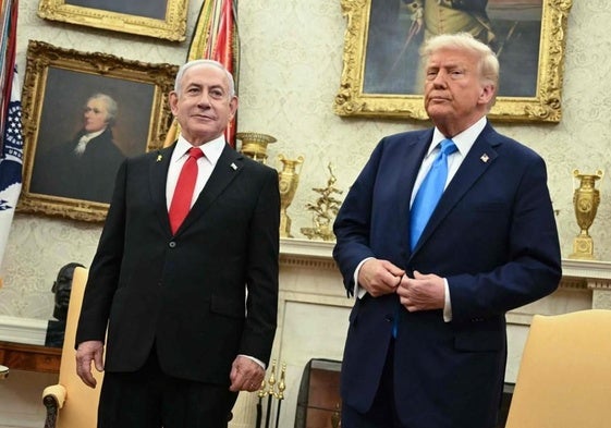 Donald Trump recibió a Benjamín Netanyahu en el Despacho Oval de la Casa Blanca.