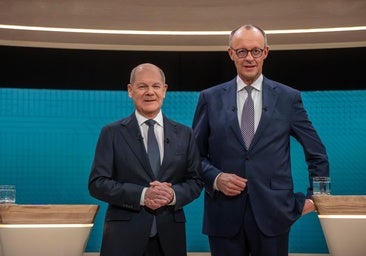 Scholz defiende su gestión y Merz se aleja de la ultraderecha en el primer debate electoral en Alemania