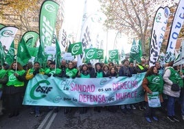 Una manifestación de funcionarios celebrada el pasado diciembre.