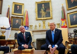 Trump con el rey Abdalá de Jordania.