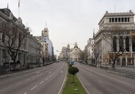 Estampas insólitas. Imagen de la calle Alcalá con Gran Vía